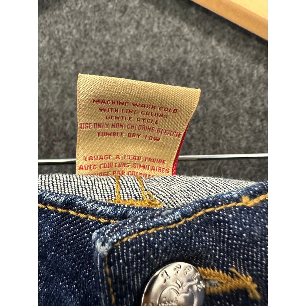 NWT Apple Bottoms Jeans Size 5/6 Low 27" Waist Dark Wash Y2K Apple Pocket Denim - Picture 6 of 13